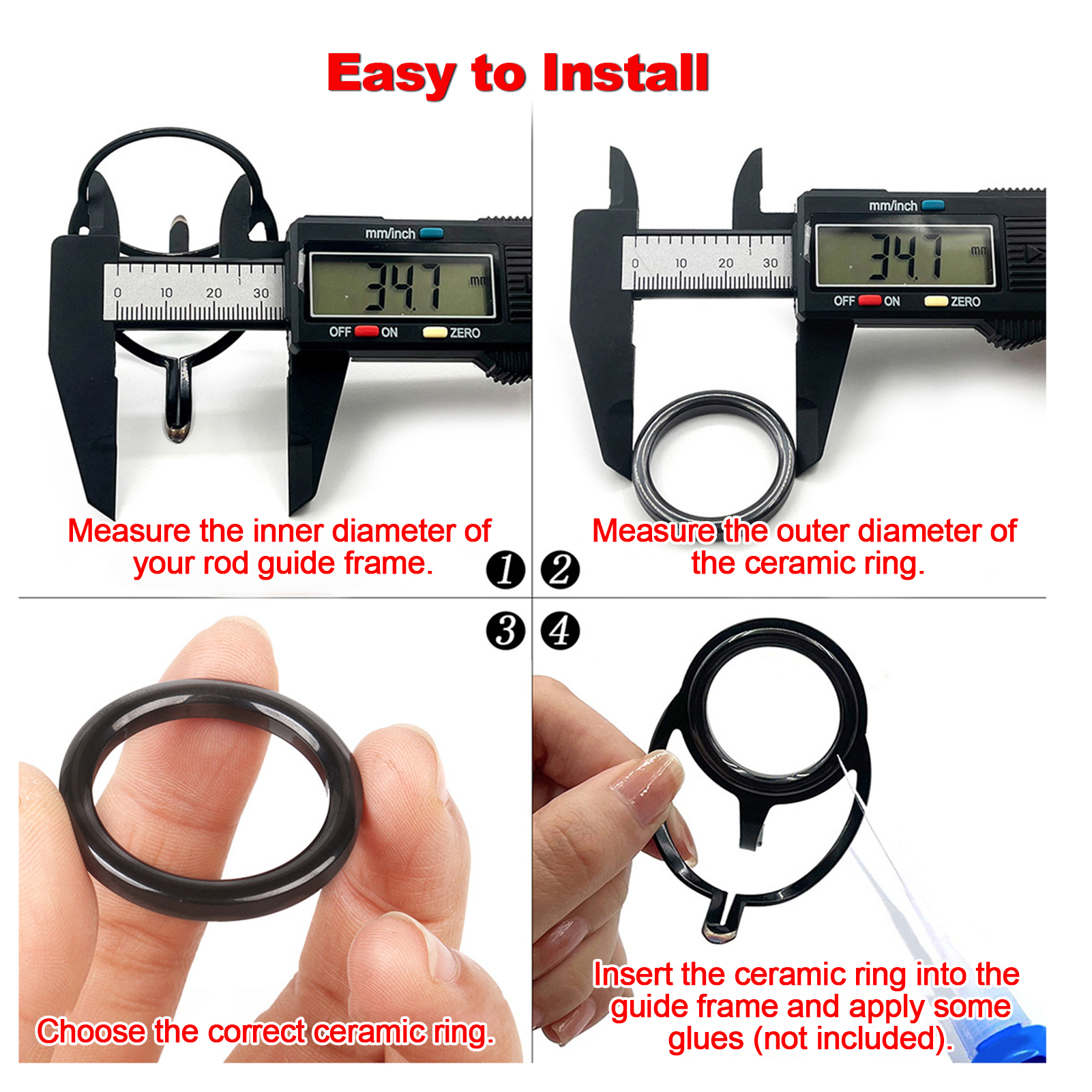 Fishing Rod Guide Repair Kit C - Reel Repair Kit 评论和价格