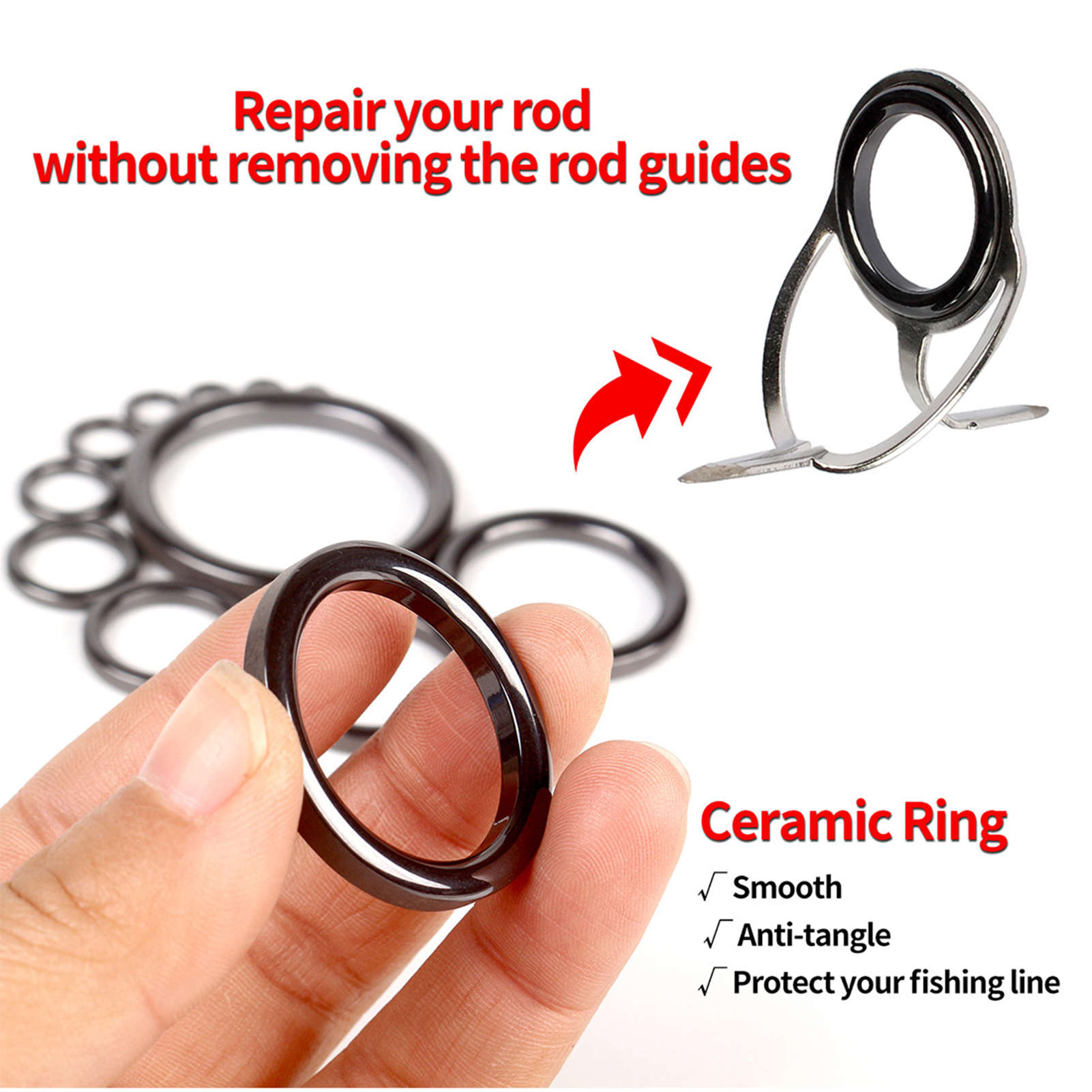 Fishing Rod Guide Repair Kit C - Reel Repair Kit 评论和价格