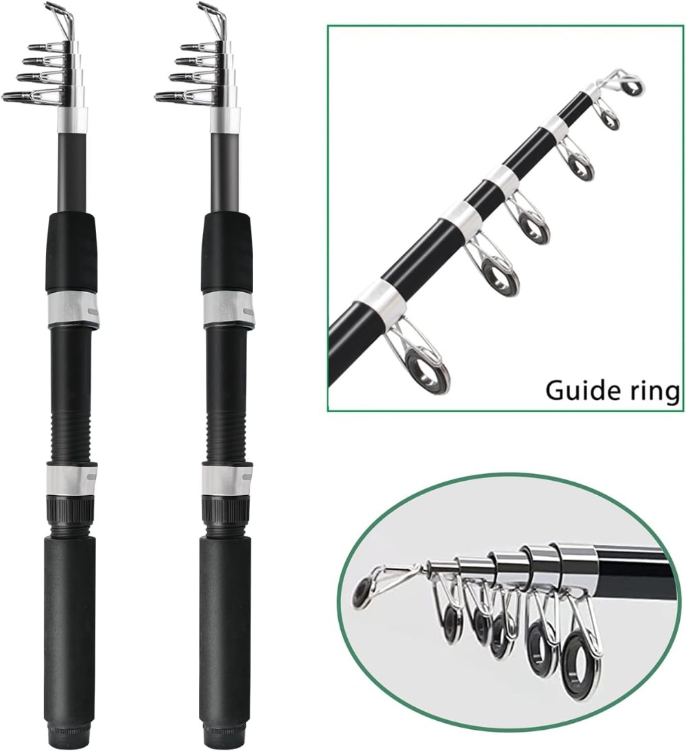 Fishing Pole Combo 6.9ft 2Pcs  - Reel Bag 评论和价格