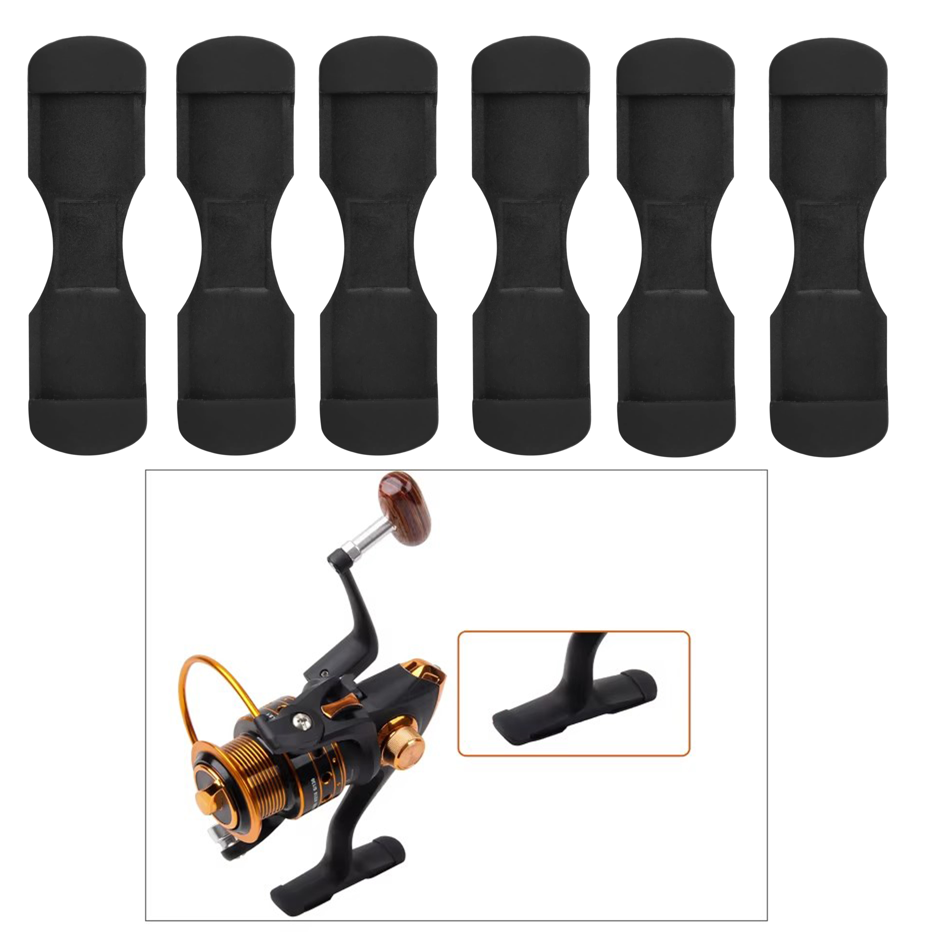6pcs Black Rubber Fishing Reel - Trolling Reel 评论和价格