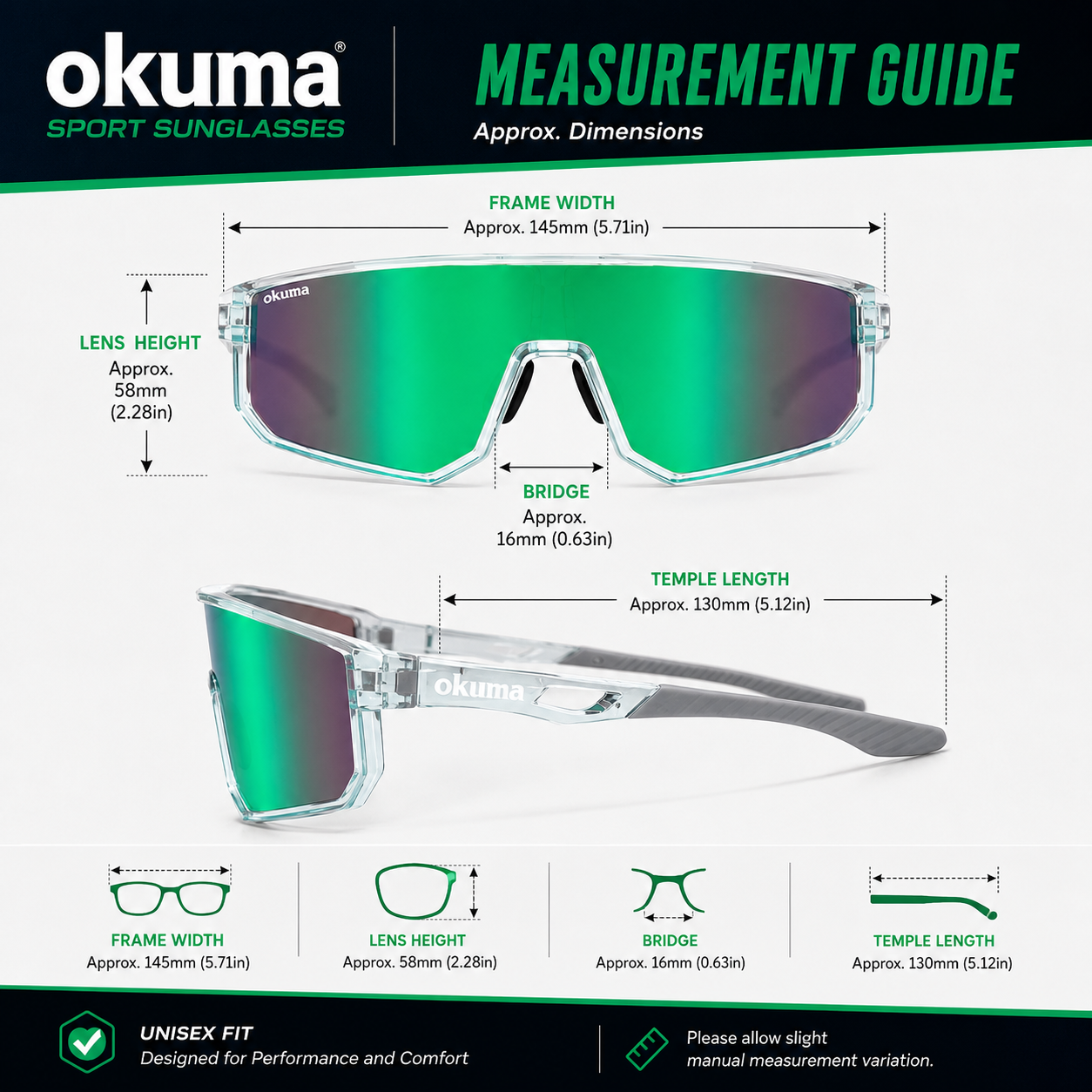 OKUMA UV400 Sports Eyewear Men - Surf Reel 评论和价格