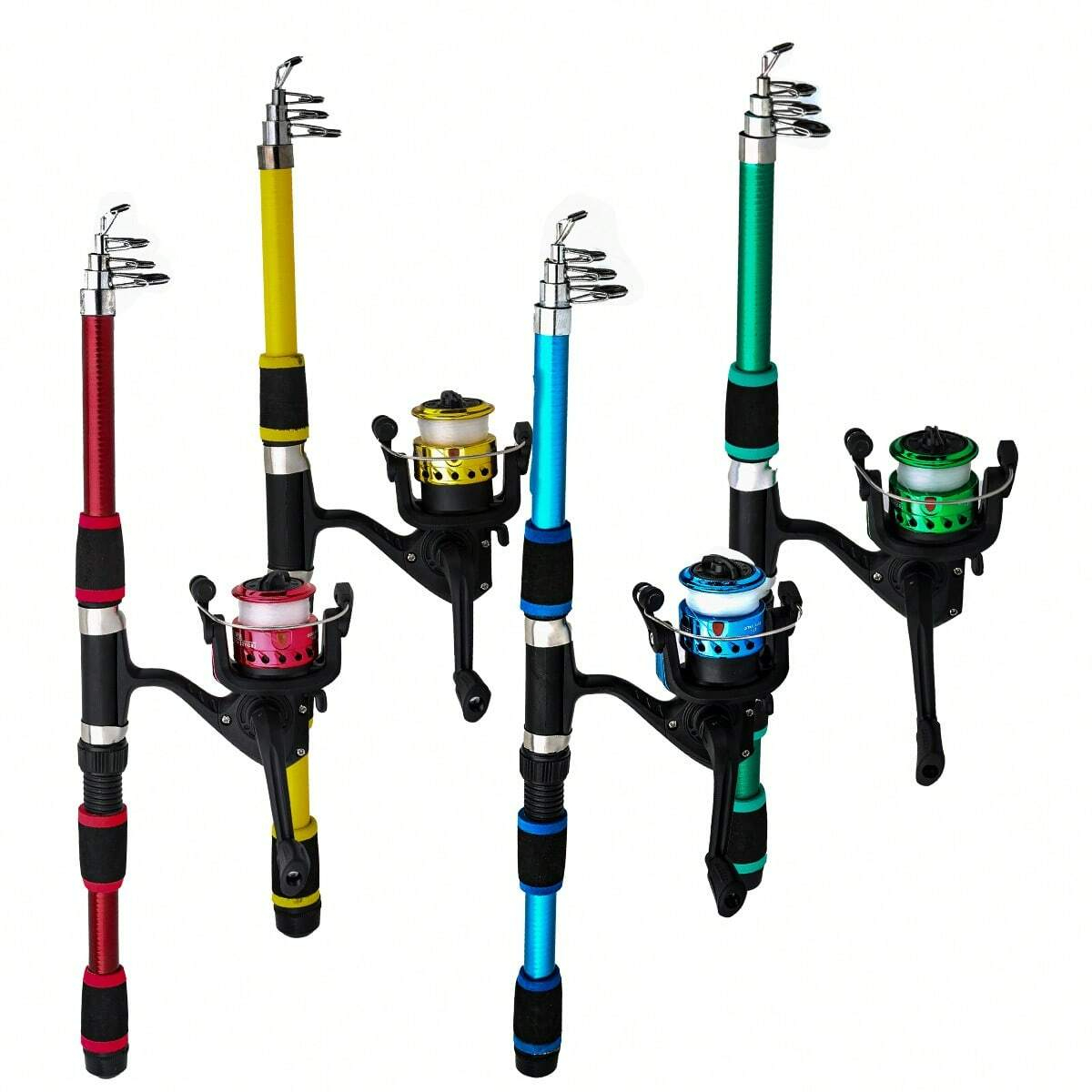 Fishing Pole Set Full Kits Wit - Spincast Reel 评论和价格