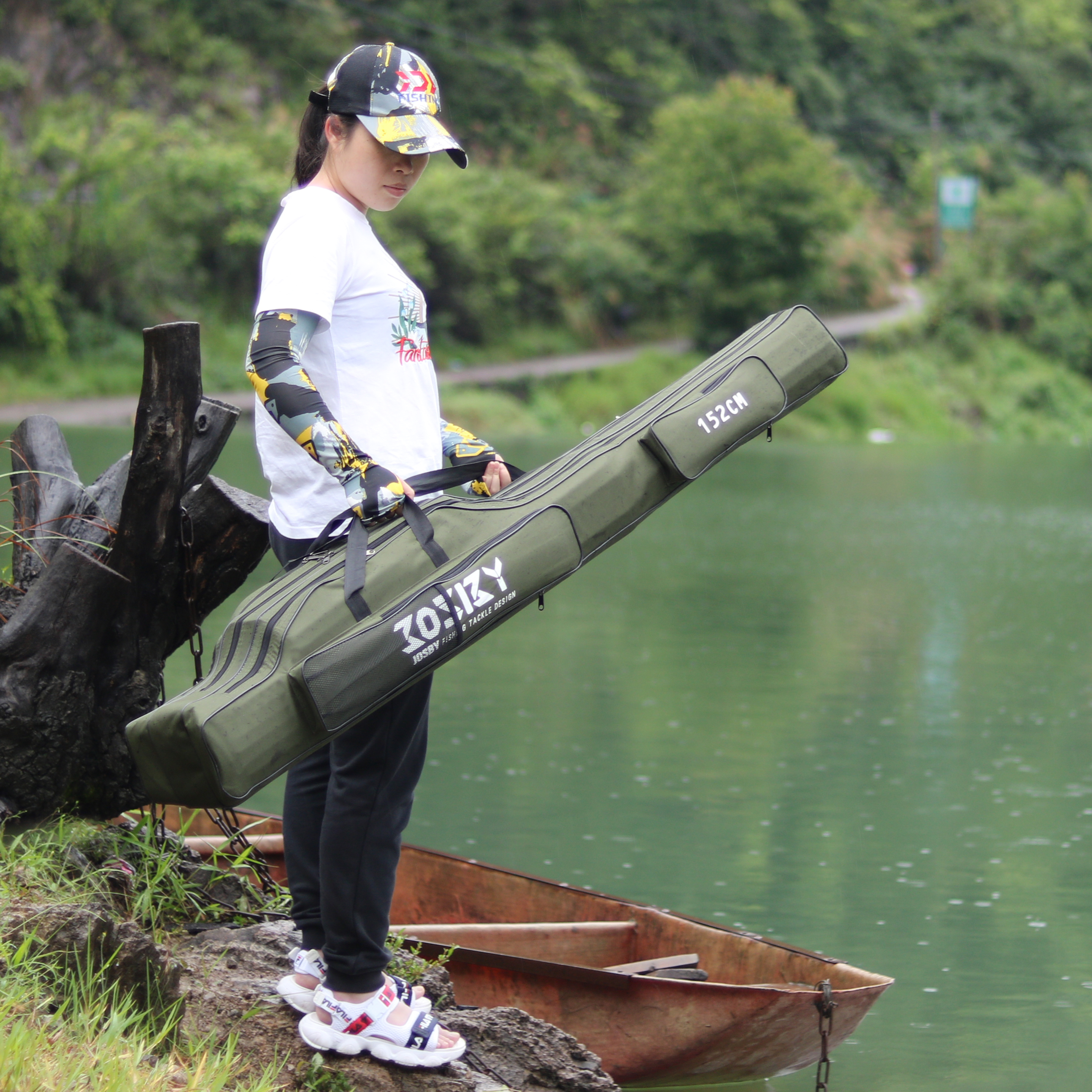 Portable Foldable Fishing Rod  - Reel Cover 评论和价格